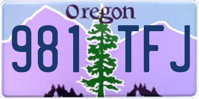 OR license plate 981TFJ