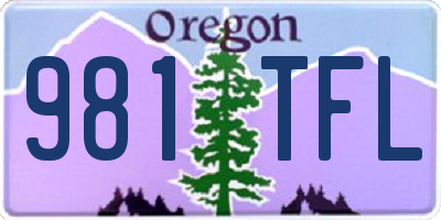 OR license plate 981TFL