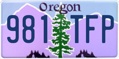 OR license plate 981TFP