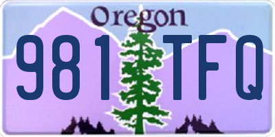 OR license plate 981TFQ