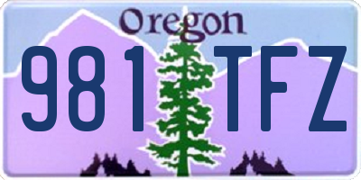 OR license plate 981TFZ