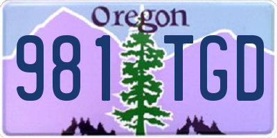 OR license plate 981TGD