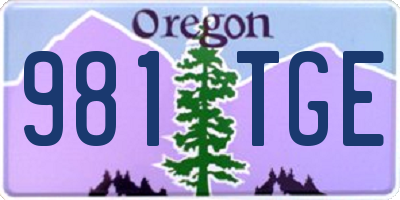 OR license plate 981TGE