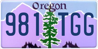 OR license plate 981TGG