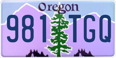OR license plate 981TGQ
