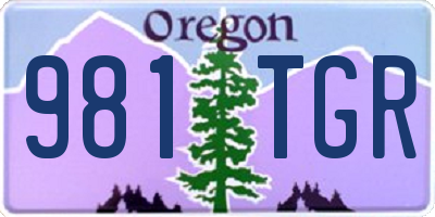 OR license plate 981TGR