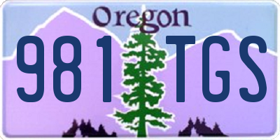 OR license plate 981TGS