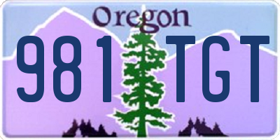 OR license plate 981TGT