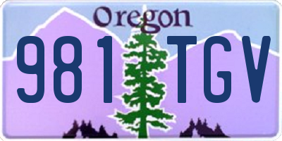 OR license plate 981TGV