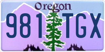 OR license plate 981TGX