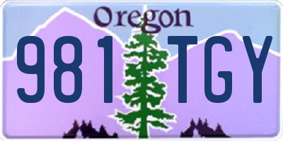 OR license plate 981TGY