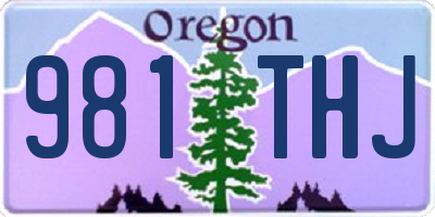 OR license plate 981THJ