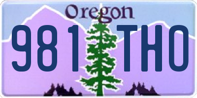 OR license plate 981THO