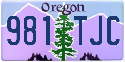 OR license plate 981TJC