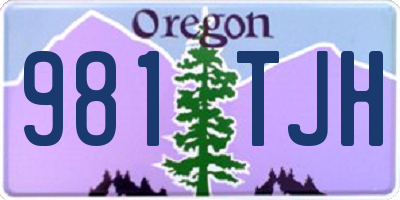 OR license plate 981TJH