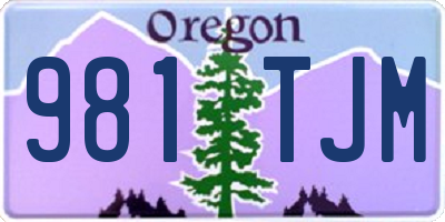 OR license plate 981TJM