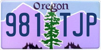 OR license plate 981TJP