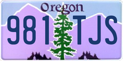 OR license plate 981TJS