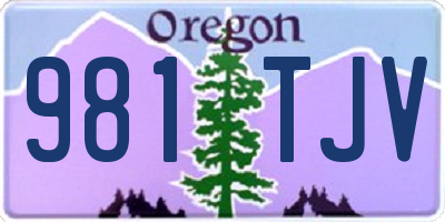 OR license plate 981TJV