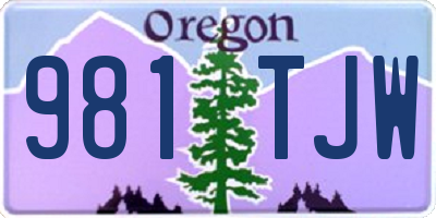 OR license plate 981TJW