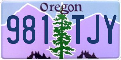 OR license plate 981TJY