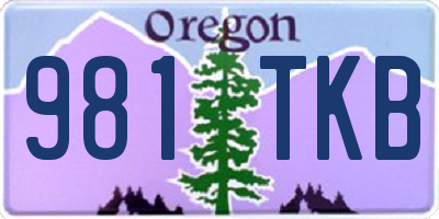 OR license plate 981TKB