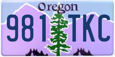 OR license plate 981TKC