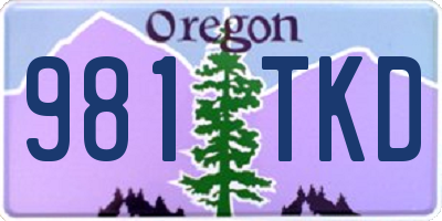 OR license plate 981TKD