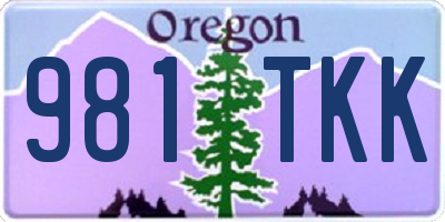 OR license plate 981TKK