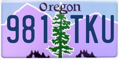 OR license plate 981TKU