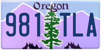 OR license plate 981TLA