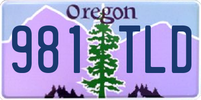 OR license plate 981TLD