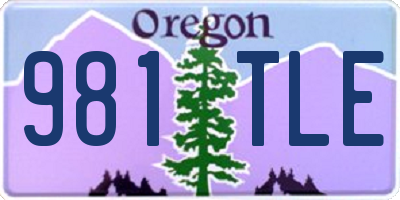 OR license plate 981TLE