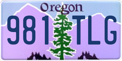 OR license plate 981TLG