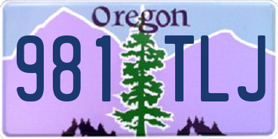 OR license plate 981TLJ