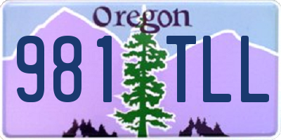 OR license plate 981TLL