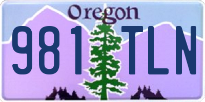 OR license plate 981TLN