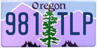 OR license plate 981TLP