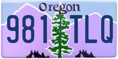 OR license plate 981TLQ