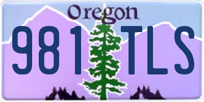 OR license plate 981TLS