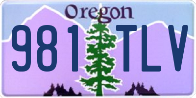 OR license plate 981TLV
