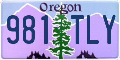 OR license plate 981TLY