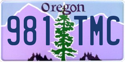 OR license plate 981TMC