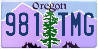 OR license plate 981TMG