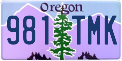 OR license plate 981TMK