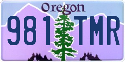 OR license plate 981TMR