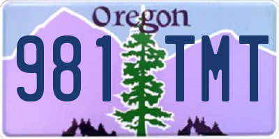 OR license plate 981TMT