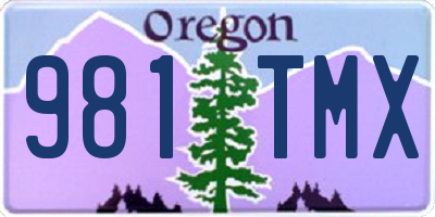 OR license plate 981TMX