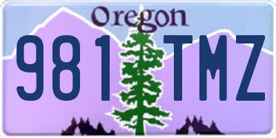 OR license plate 981TMZ