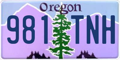 OR license plate 981TNH
